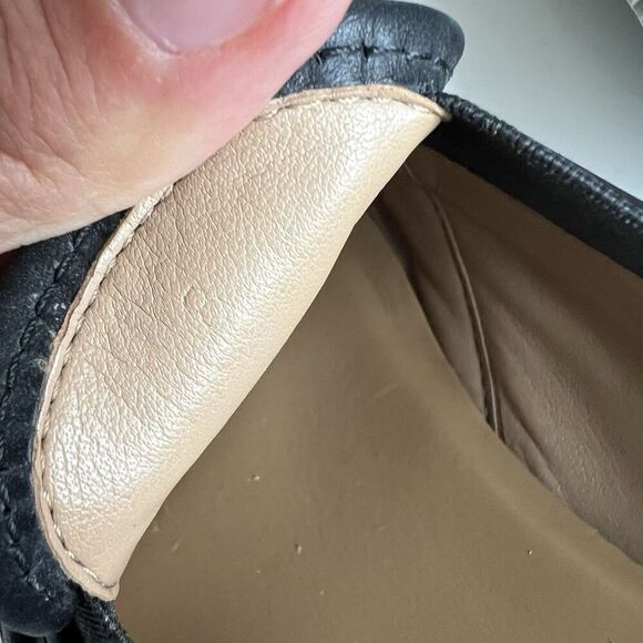 Everlane The Street Shoe Black Leather  Printed Slip On Sneaker Women’s 8 - Picture 8 of 9